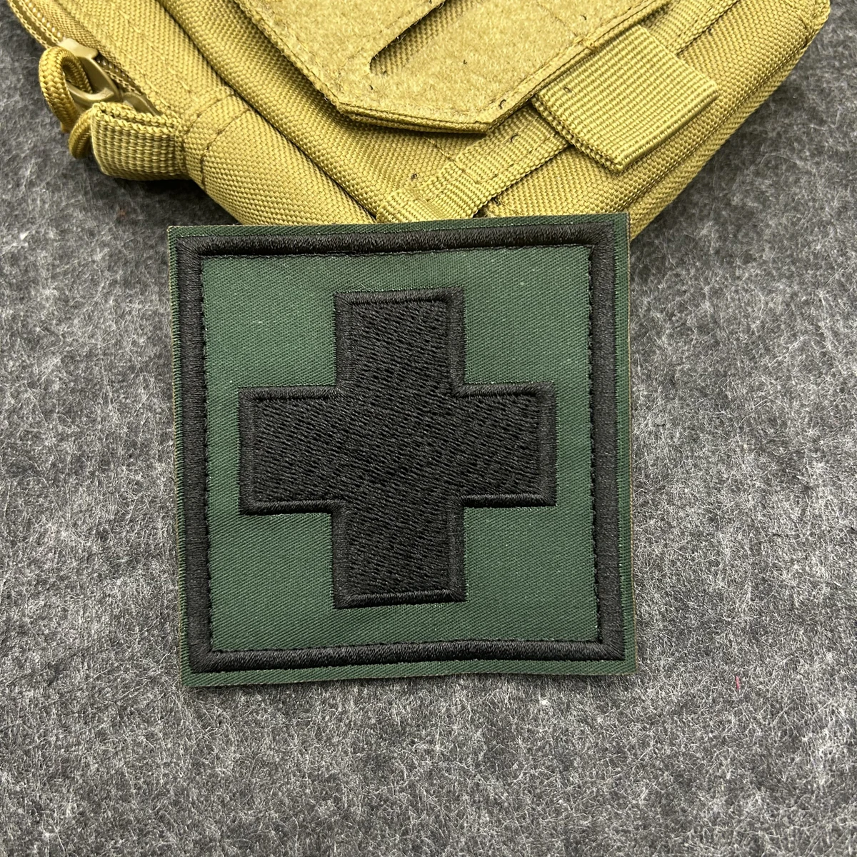 Square Medical Cross Embroidered Patch First Aid Hook & Loop Morale Patch Medic Badge for Backpack Vest Gear - view 5