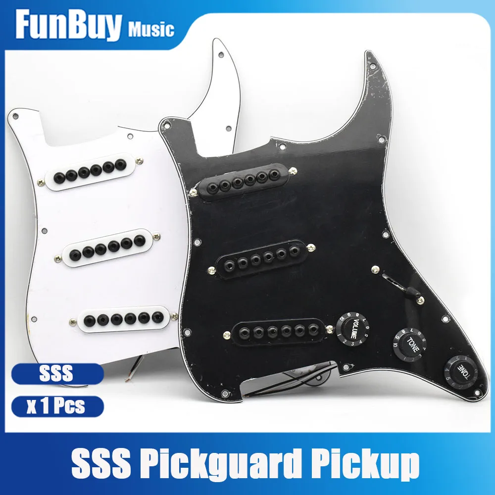 Single Coil Electric Guitar Pickup SSS Umbrella-type Loaded Prewired Pickguard Plate  Pickup 11 Hole for FD ST Guitar