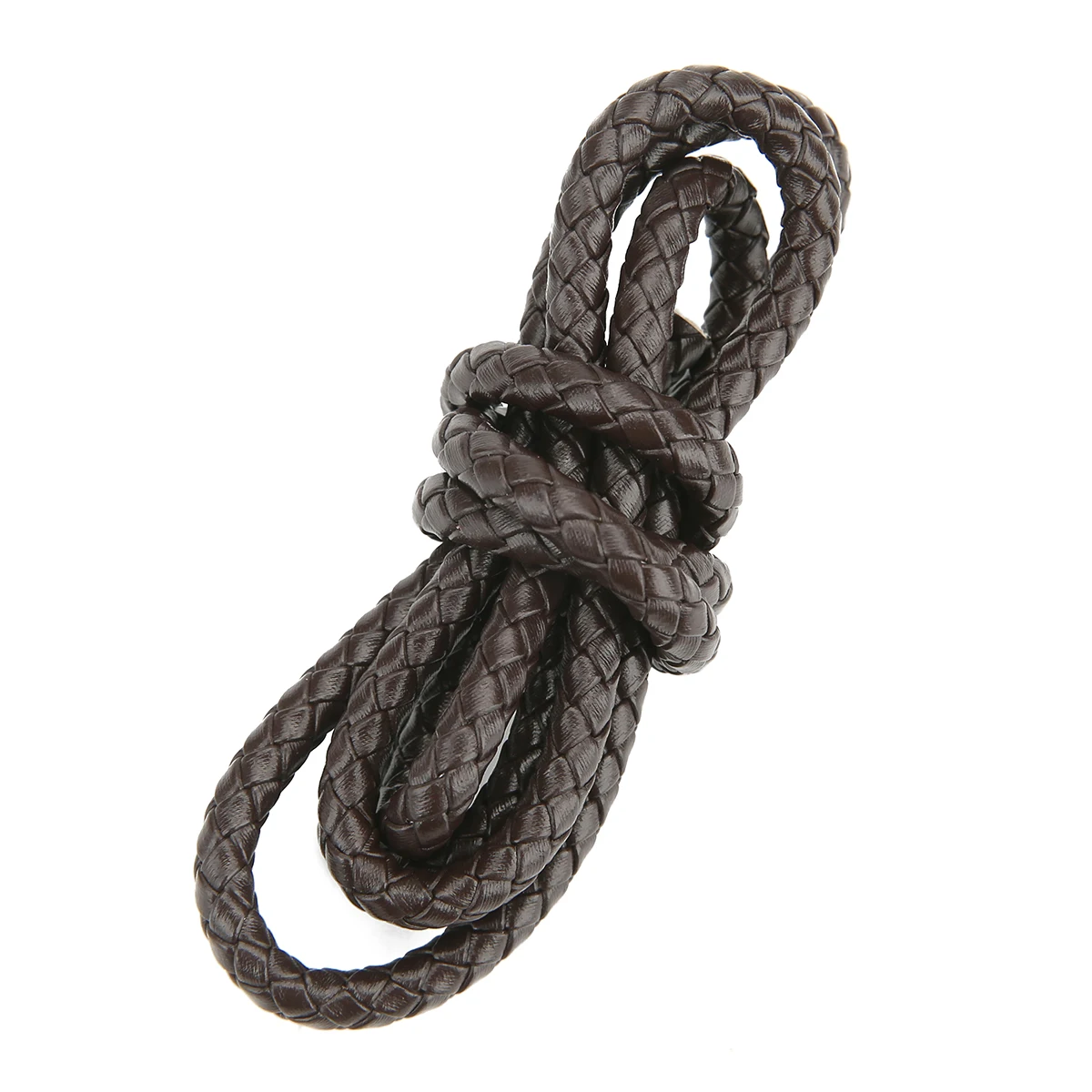 Mibrow 1meter 3/4/5/6mm Runde Geflochtenes Leder Schnüre Vintage Schwarz Kaffee Leder String seil für Armband Schmuck Machen