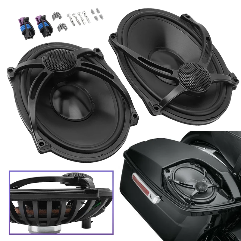 

For Harley Touring Saddlebag Lid Electra Street Glide Road King 1994-2023 Motorcycle 5"x7" Saddlebag Lid Speakers Accessories