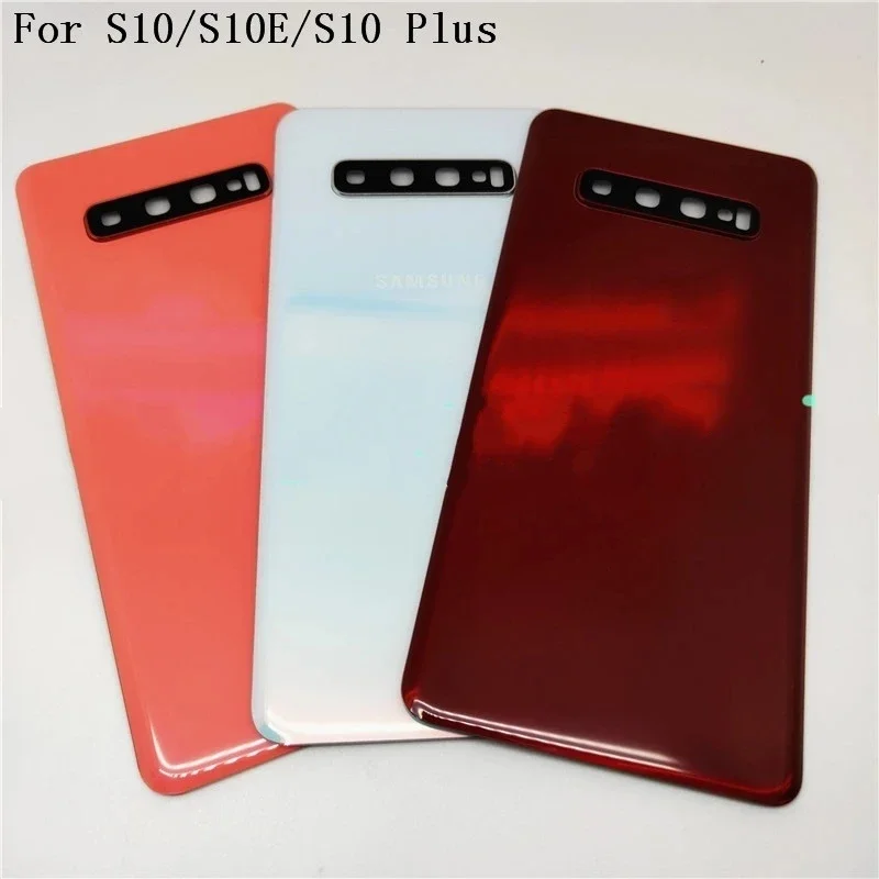 

Glass battery cover back door housing case for Samsung Galaxy S10 plus s10e S10 g970 g9730 g9750 with camera lens