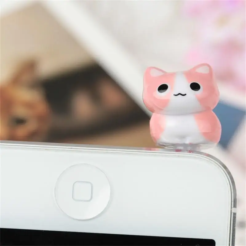 Cat Style 3.5mm Cute Cartoon Cat Animal Design Ear Jack Mobile Phone Ear Dust Plug For Headphone Cell Dust Plug