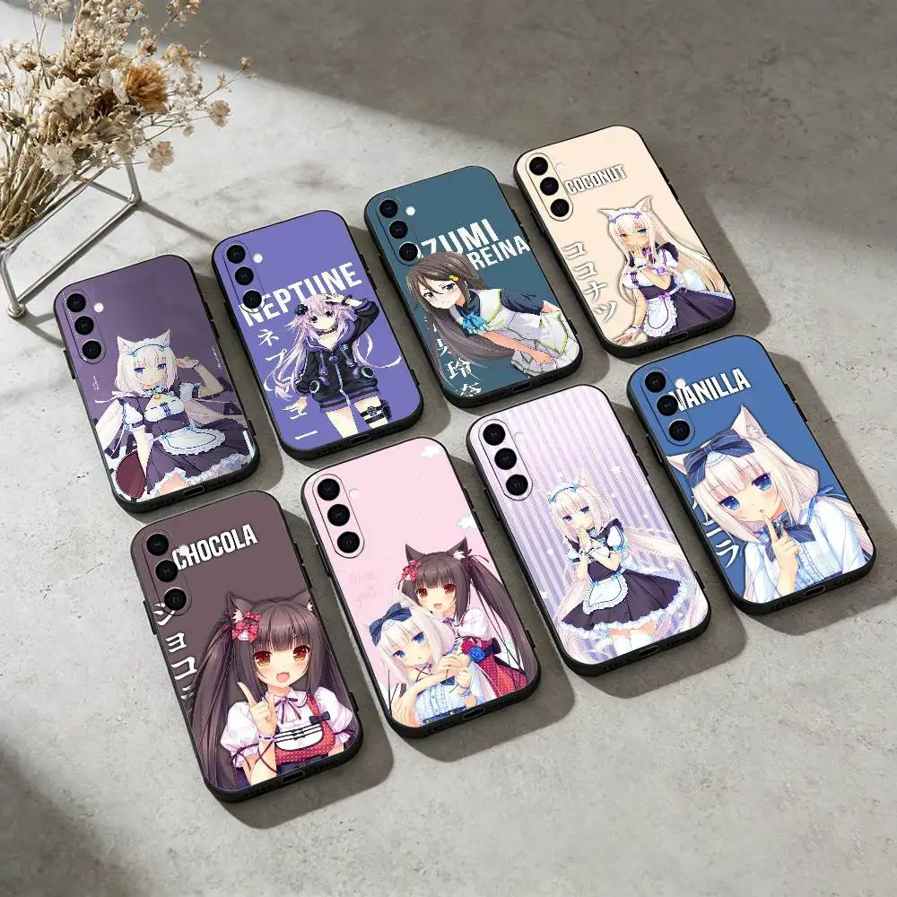 Nekopara-S Vanilla Anime  Phone Case For Samsung GalaxyA13,21s,22,31,32,52,53,71,72,73,Soft Black Cover