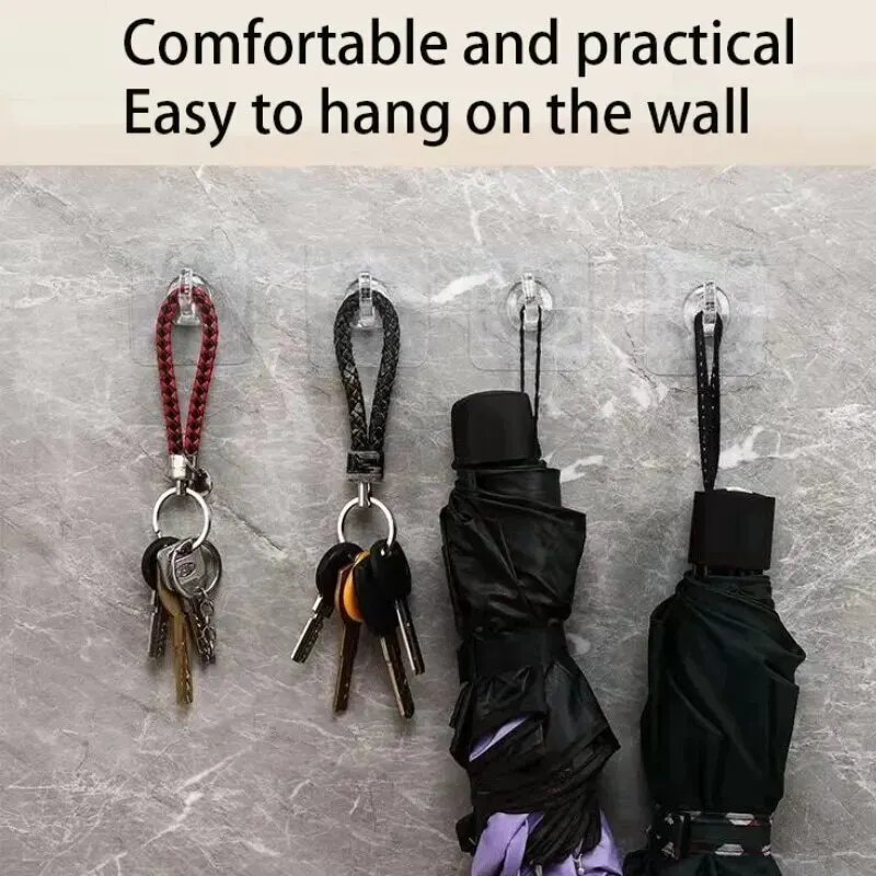 30PCS Wall Hooks Transparent Strong Self Adhesive Key Towel Door Wall Hanger Hanging Kitchen Bathroom Accessories Hooks image 3