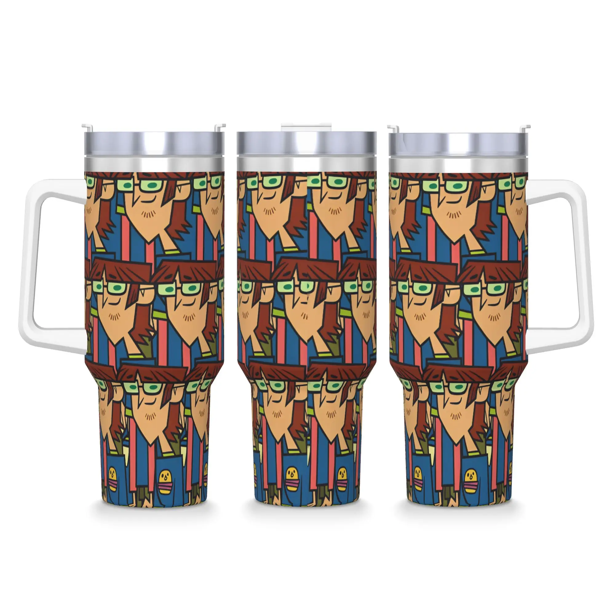 Totals Dramas Characters Stainless Steel Tumbler  Travelist Coffee Mug With Straws and Lid 40oz Mugs Cup Cold Drink Water Bottle