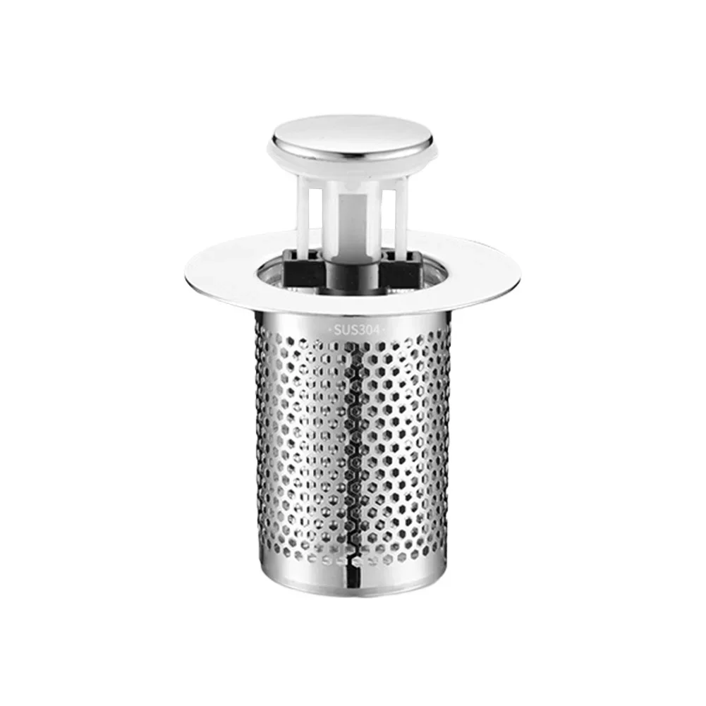 Multifunctional Floor Drain Filter Pop-Up Bounce Core Basin Drain Stopper Hair Catcher Shower Sink Strainer Bathroom Accessory
