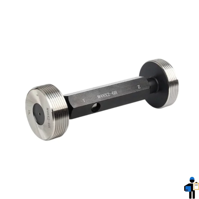 1pcs 6H M43.5-M48  Steel Thread Gauge Metric Fine Thread Plug Gauge High Quality wholesale M43.5 M44 M45 M46 M47 M48