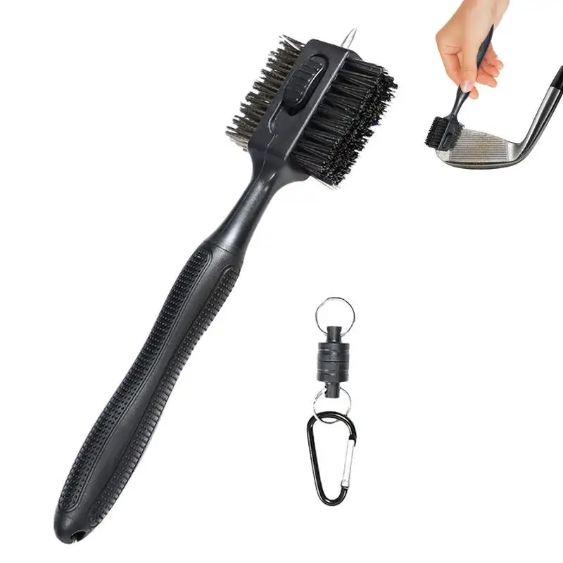 

Golf Cleaning Brush Groove Cleaner For Golf Brush Wide Cleaning Coverage Golf Cleaning Brush With Magnetic Buckle Easily