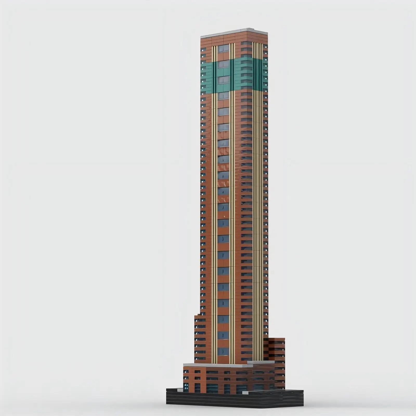 Creatividad ciudad punto de referencia arquitectura Carnegie Hall Tower escala 1:650 modelo de bloques de construcción chico juguete de montaje regalo de cumpleaños para adultos