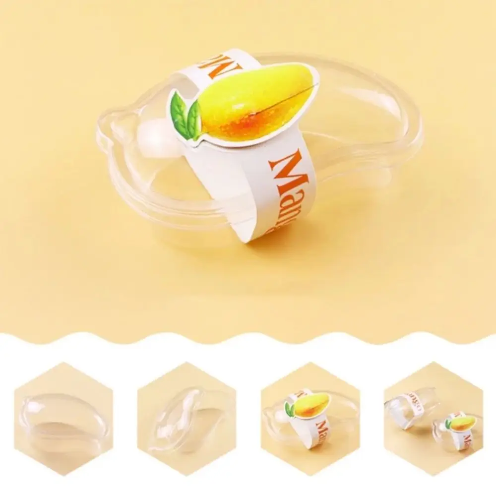 

50pcs Transparent Mango Cake Box Large Capacity with Lid Cupcake Plastic Box Mango Box Baking Packaging Box