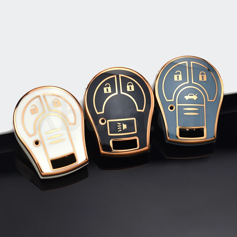 Shell Fob For Nissan Juke Micra Qashqai Tiida Terrano Cube Pathfinder Rogue Maxima Altima Sentra March TPU Car Key Case Cover