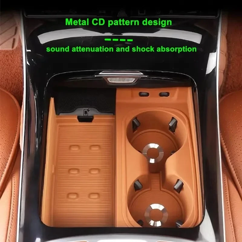 

Car Central Console Water Cup Holder Silicone Protective Cover Storage Box For Mercedes Benz S Class W223 S400 S450 S480 S500