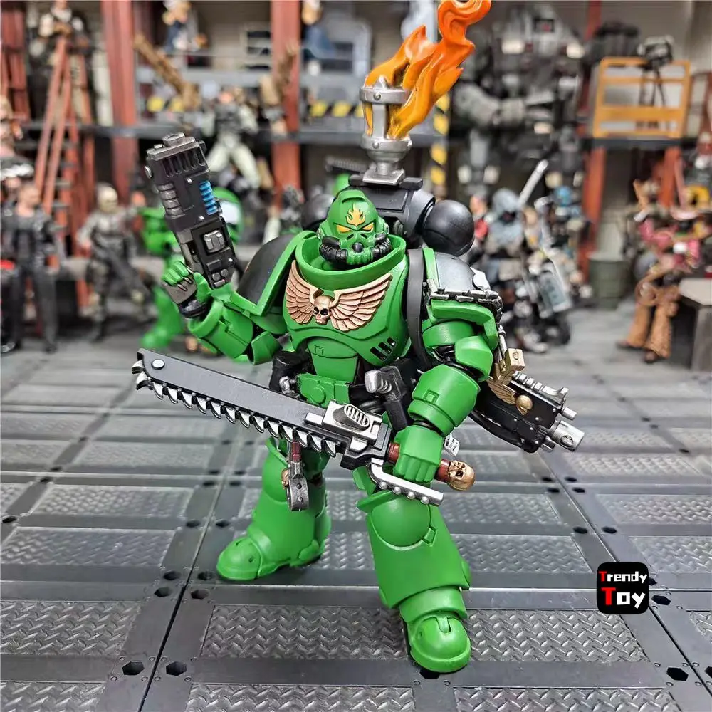 

【Доставка в течение 24 часов】Коллекционная фигурка JOYTOY Warhammer 40K Salamanders Intercessors Sergeant Tsek'gan 1/18