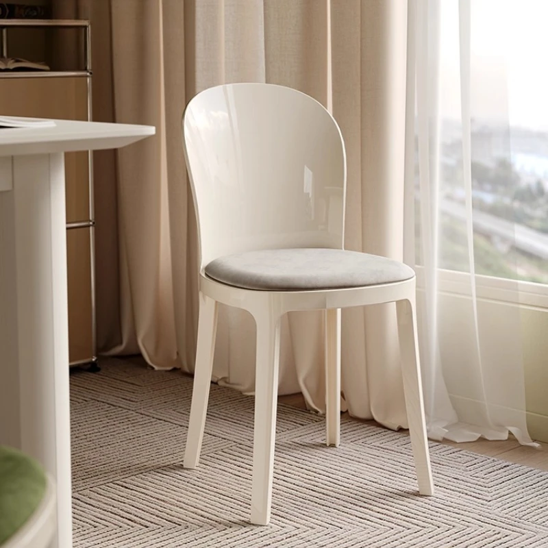 ee-Nordic Style Dining Chair Home Acrylic Plastic Chair Minimalist Modern Bedroom Chairs with Backrests Study Desk Chairs