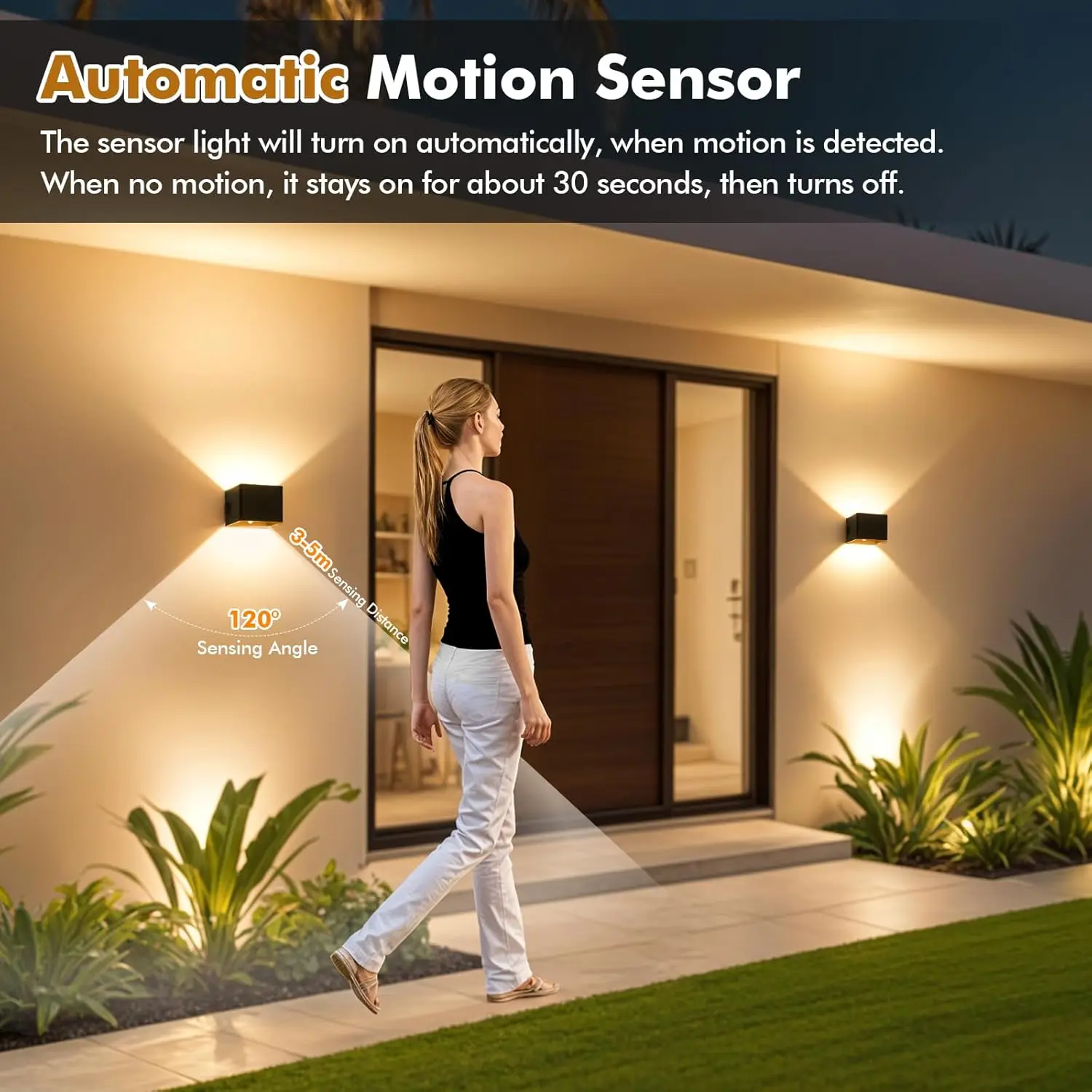 Wireless rechargeable battery powered wall light motion sensor magnetic LED wall light bedroom corridor staircase wall light