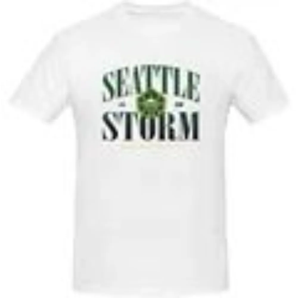 WNBA Seattle Storm Courtside Printed T-shirt Graphic Printed T-shirt Short Sleeve Cotton Comfort T-shirt Men's/women's T-shirt