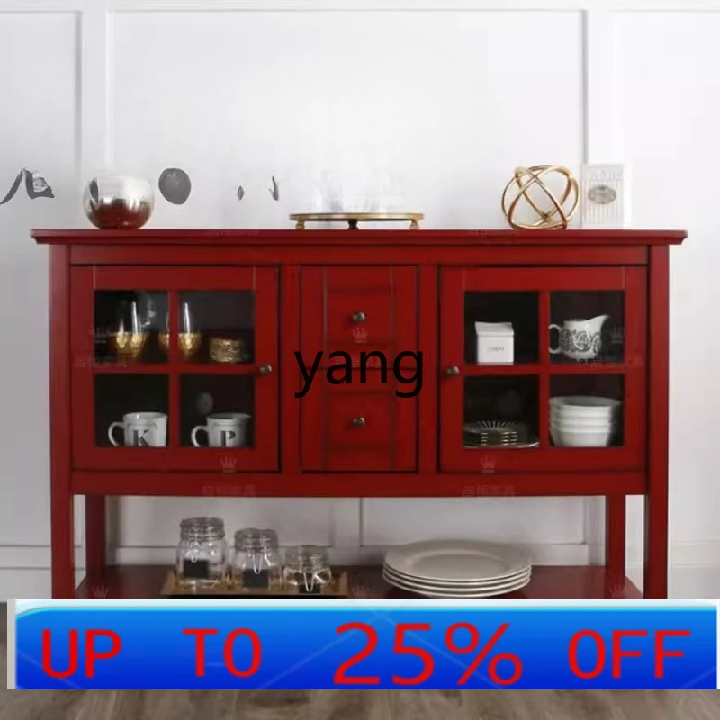 

LH solid wood dining side simple household storage cupboard living room wine cabinet