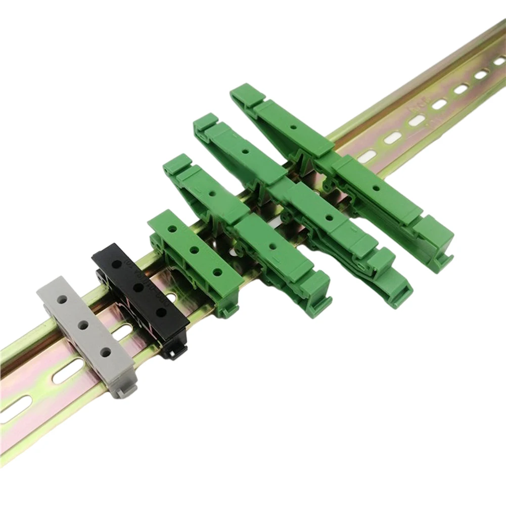 1 Sets PCB DIN  For C45 Rail Mount Adapter  PCB Mount Bracket Clips Mount Holder 35mm Control Board Adapter With Screws