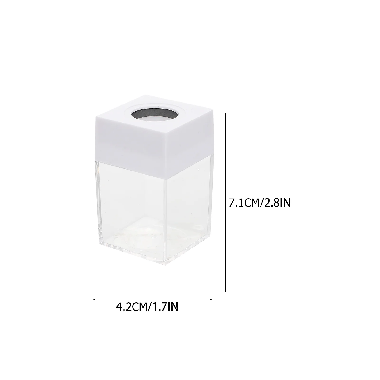 2 Pcs Paper Clip Storage Bucket Photo Holder Organizer Clips Square Container Accessories