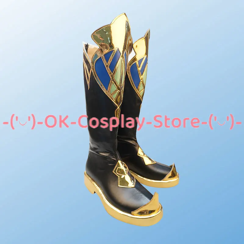 Gioco Genshin Impact Alhaitham scarpe Cosplay scarpe in pelle PU stivali di carnevale di Halloween puntelli Cosplay su misura