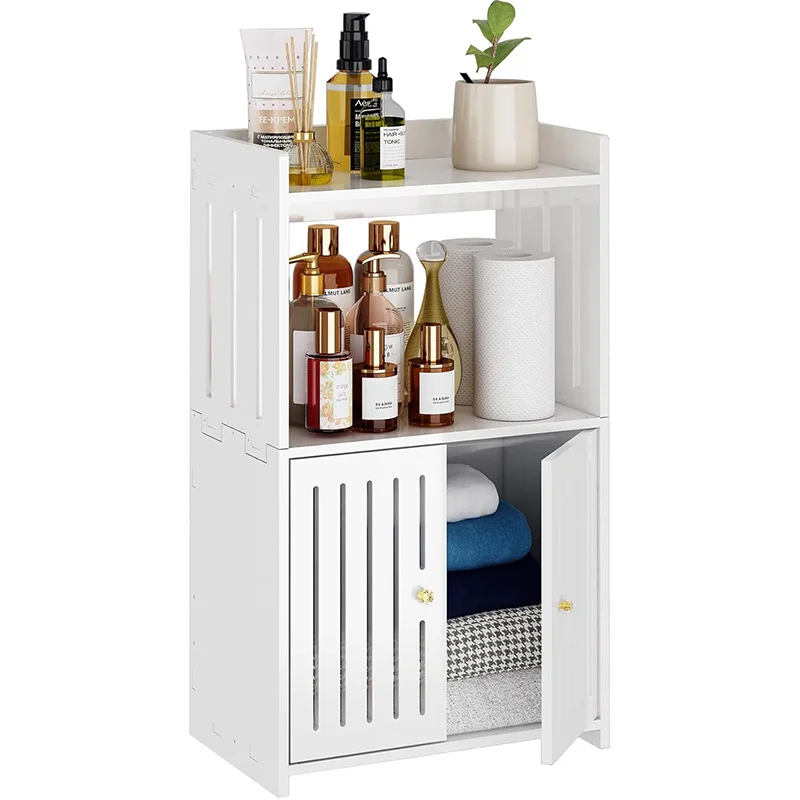 Toilet storage rack, bathroom, toilet, multi-level classification, with door, washbasin, wall corner storage rack
