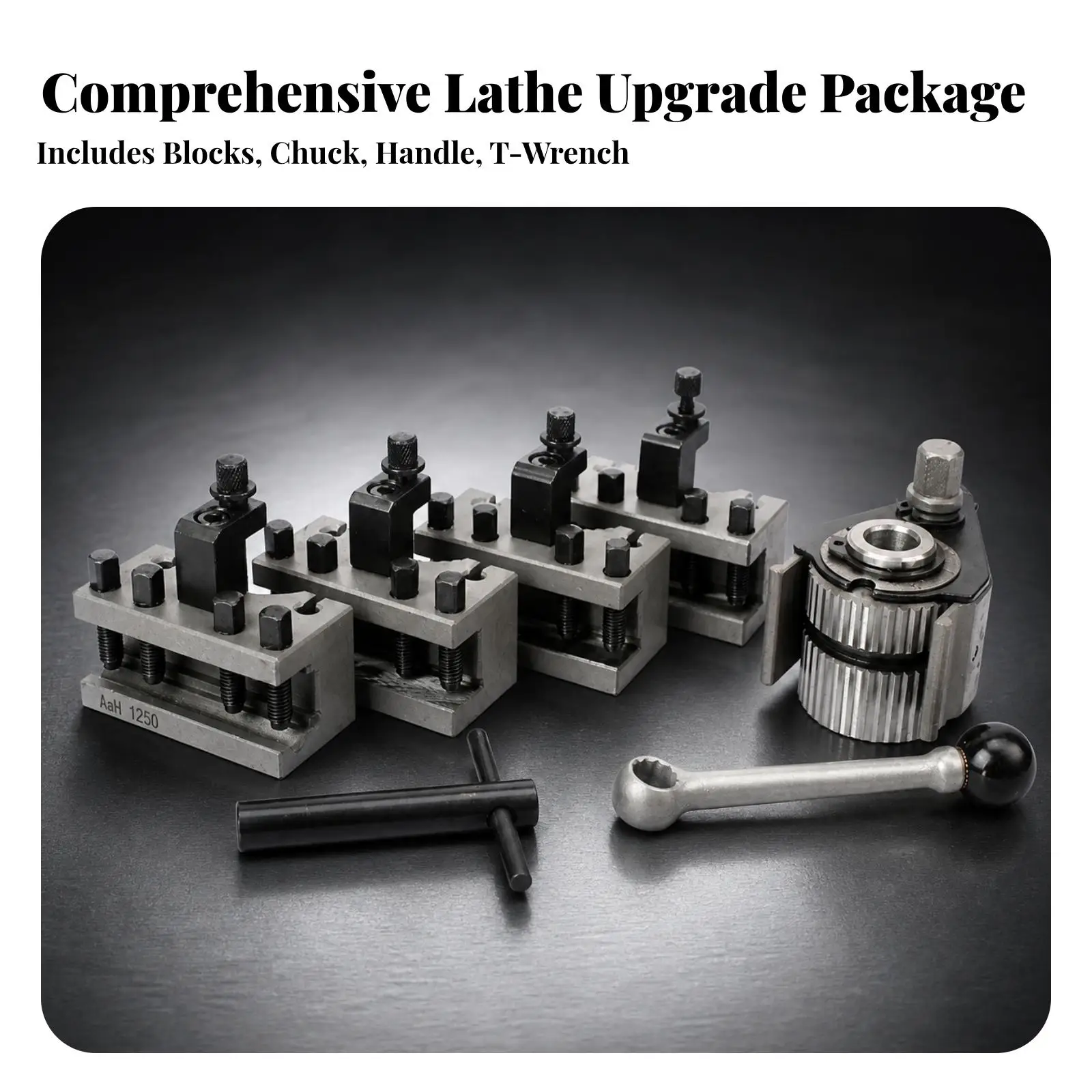 Quick Change Holder with Wrench Steel Aa1250 Lathe Tool Post System for Fast Cutting Swap