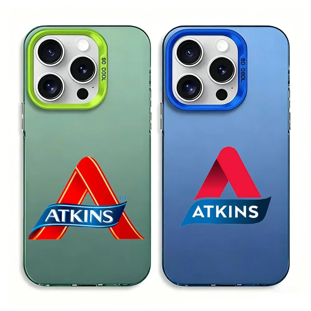 Funda para Teléfono 1P-Atkins Plateada, Moderna, con Estampado, Protectora, Compatible con Todas las Series de iPhone 11/12/13/14/15/16