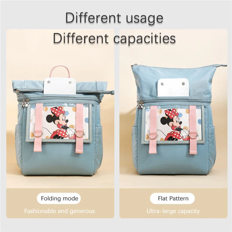 Disney Flap Large Opening Mommy Backpack Baby Diaper Bag For Mom Travel Baby Outdoor Storage Bag Pocket Stroller Straps