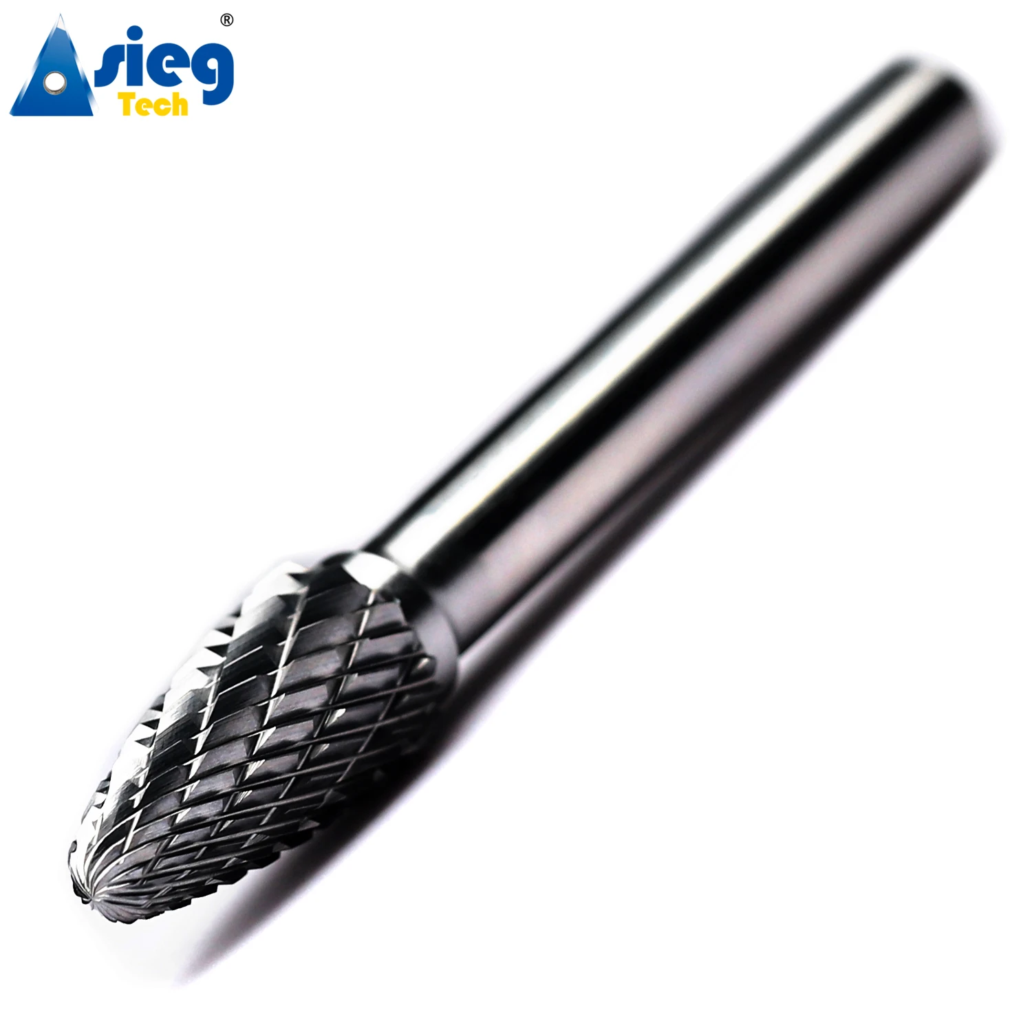 SF-3 Carbide Burr Rotary File Tree Shape Radius End Shape Double Cut 1/4\'\' Inch 6.35mm Shank for Die Grinder Drill Bits