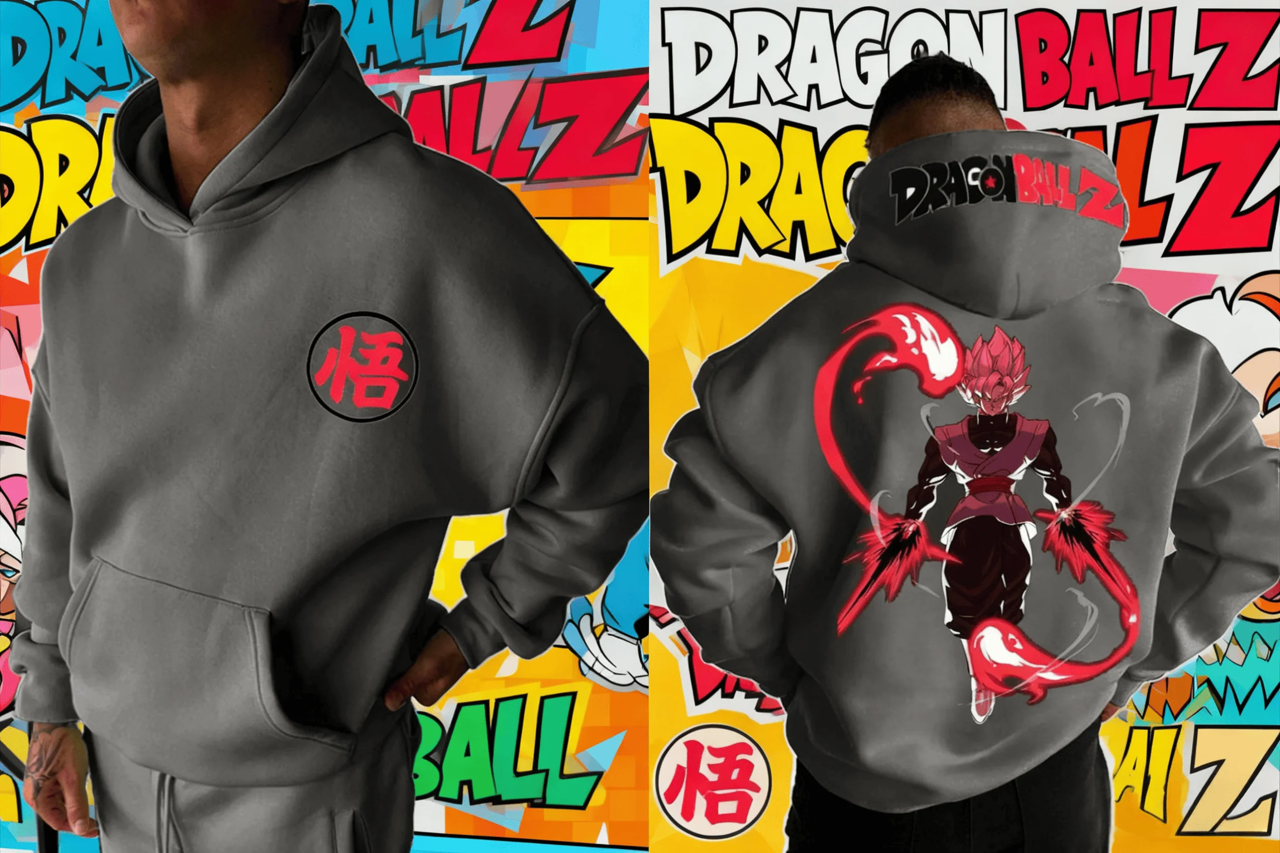 

Anime Dragon Ball Anime Black Monkey King Pattern 2025Autumn/Winter Hot Selling Men's Women's Casual Loose Hip Hop Cotton Hoodie