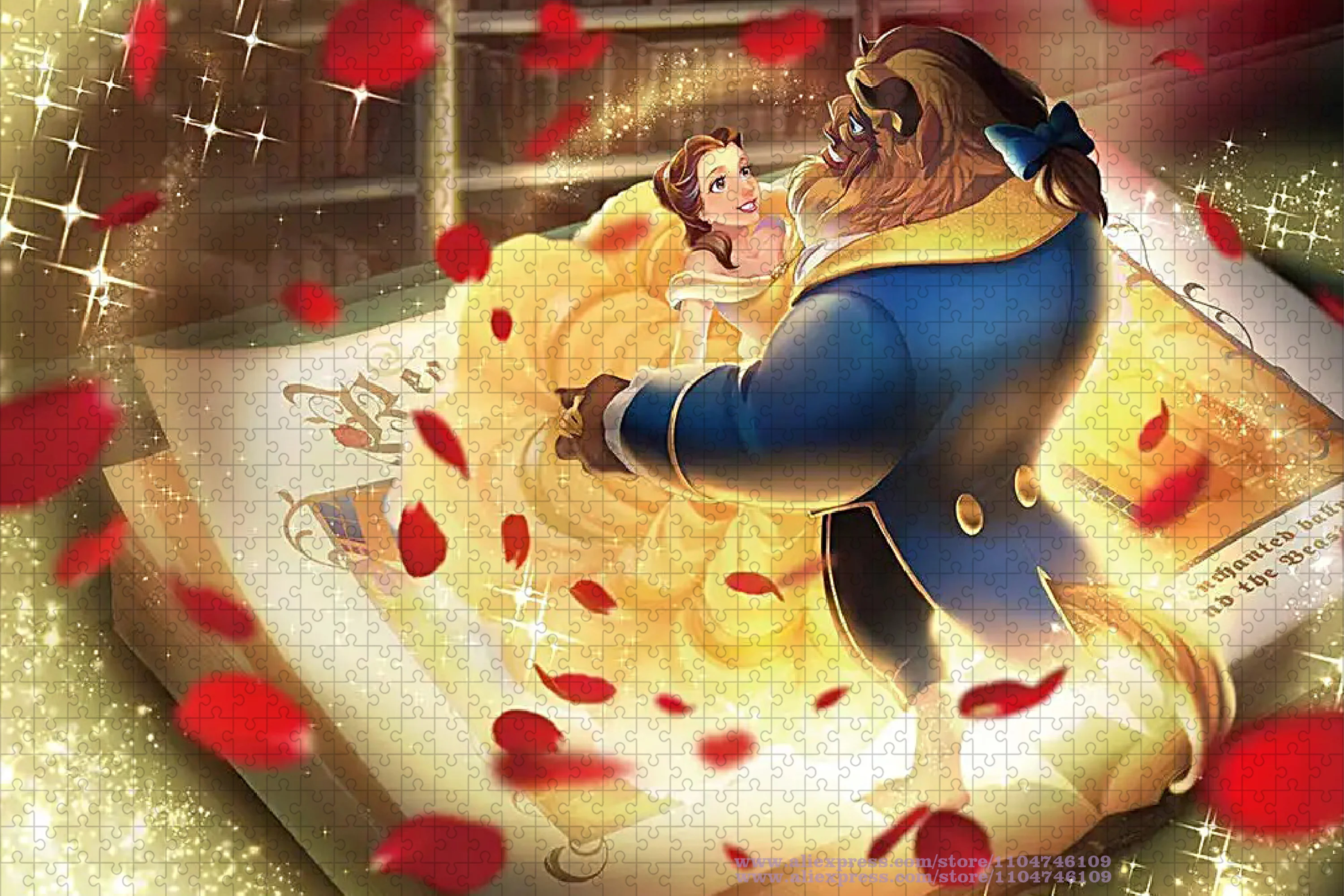 Disney La Bella e La Bestia Puzzle Del Fumetto Classico Anime 108/200/300/500/1000/1500 Pezzi Puzzle di Intelligenza per I Bambini