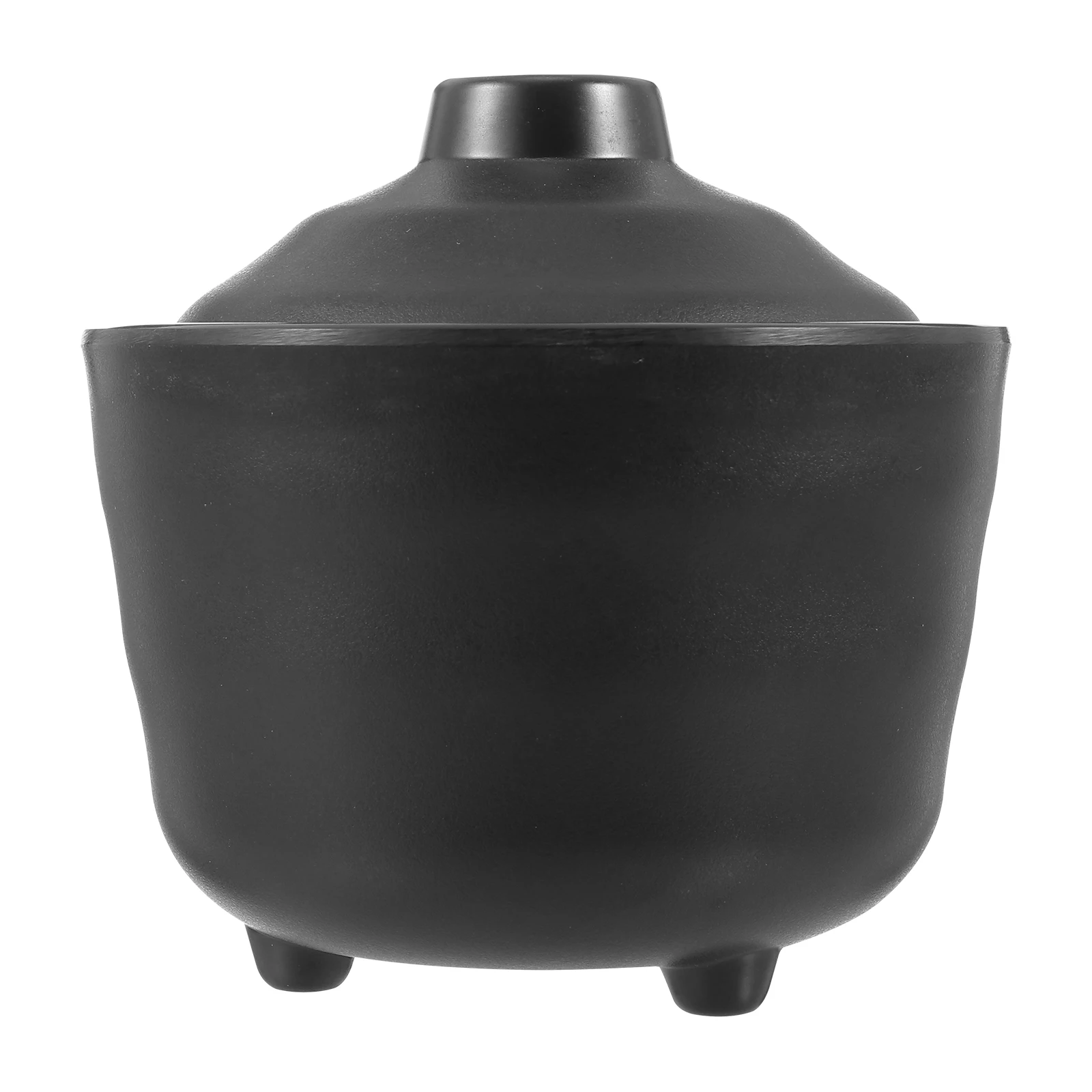 

1Pcs Miso Bowl Japanese Style Black Lid Practical Kitchen Rice Soup Bowl Food Service Storage Cover Kitchen Supply