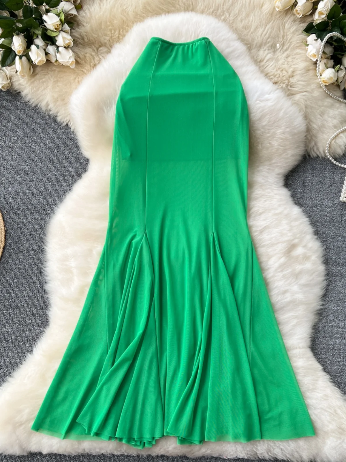 

Универсальная юбка трапециевидной формы с высокой талией для поездок на работу, облегающая юбка-миди с панелями, корейская женская мода