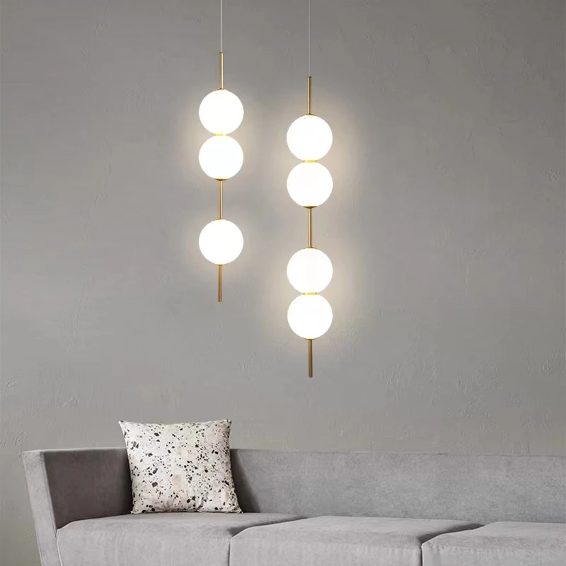 

Glass ball Pendant Lights Bedroom Light Grape lustre Glass Ball Hanglamp Nordic home Living Dining Room LED Lighting