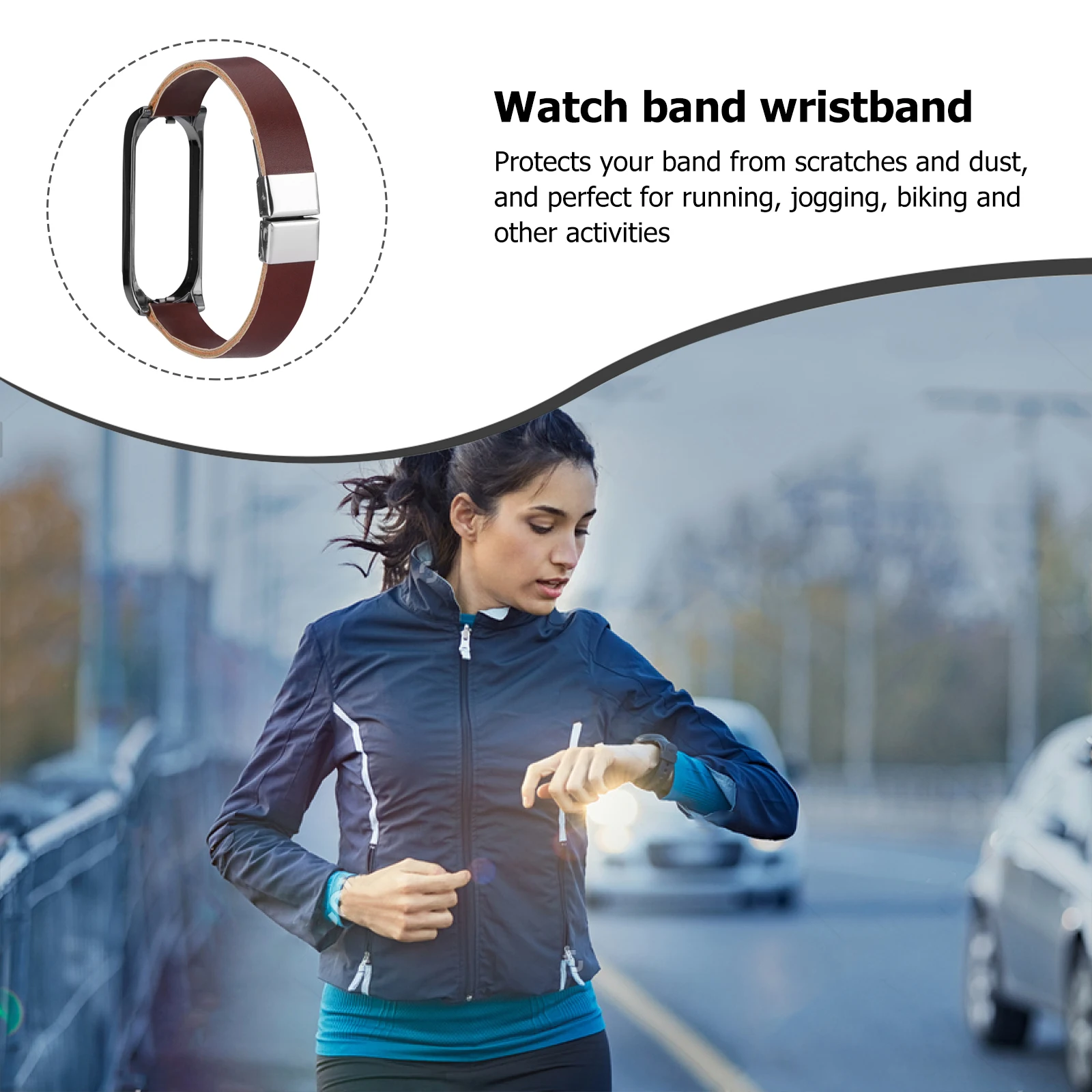 

Double Snap Buckle Watch Strap Compatible with Xiaomi Mi 5 5NFC Protective Case Durable Skin-Friendly Sport Running for Smart