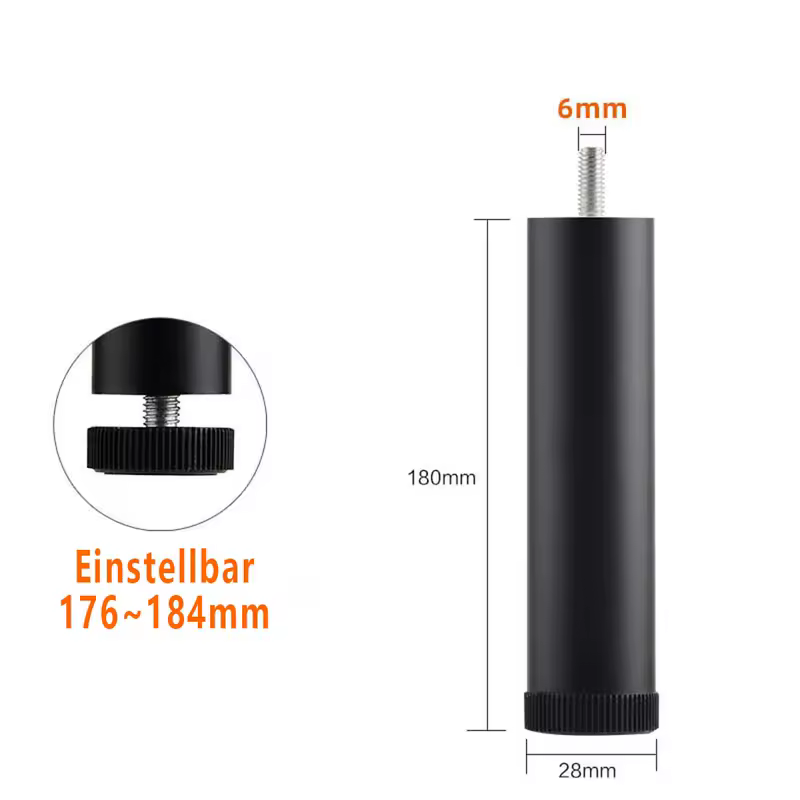 M8~M10 1PCS Adjustable Furniture Leg Aluminum Alloy Table Legs For TV Cabinet,Wardrobe,Raised Refrigerator Washing Machine Feet - Image 26