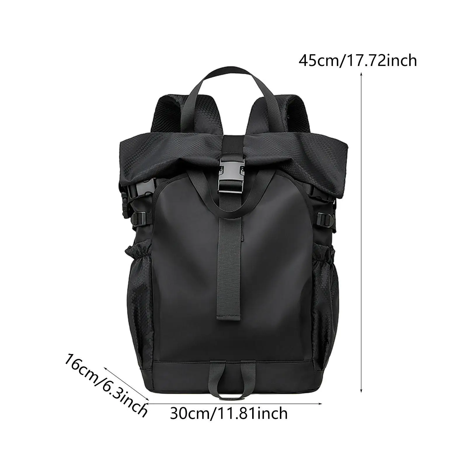 

Roll up Backpack Stylish Men Rucksack Gym Bag Carrying Bag Multifunctional
