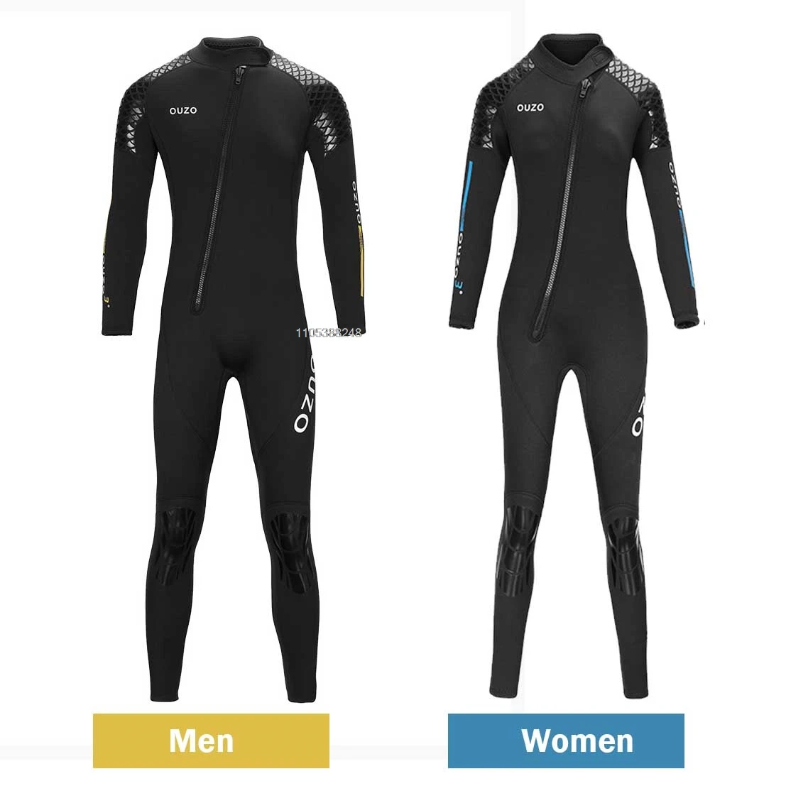 3MM Neoprene Wetsuit Women Men Spearfishing Wear Snorkeling Surfing and Swimming One Piece Set Keep Warm Scuba Diving Suit