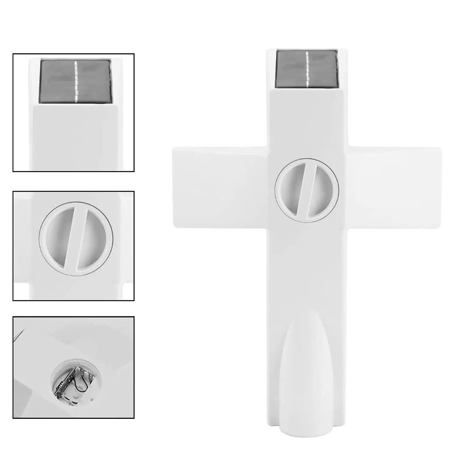 Garden Decor Stake Cross LED Solar Outdoor Landscape Light for Cemetery Memory Tribute