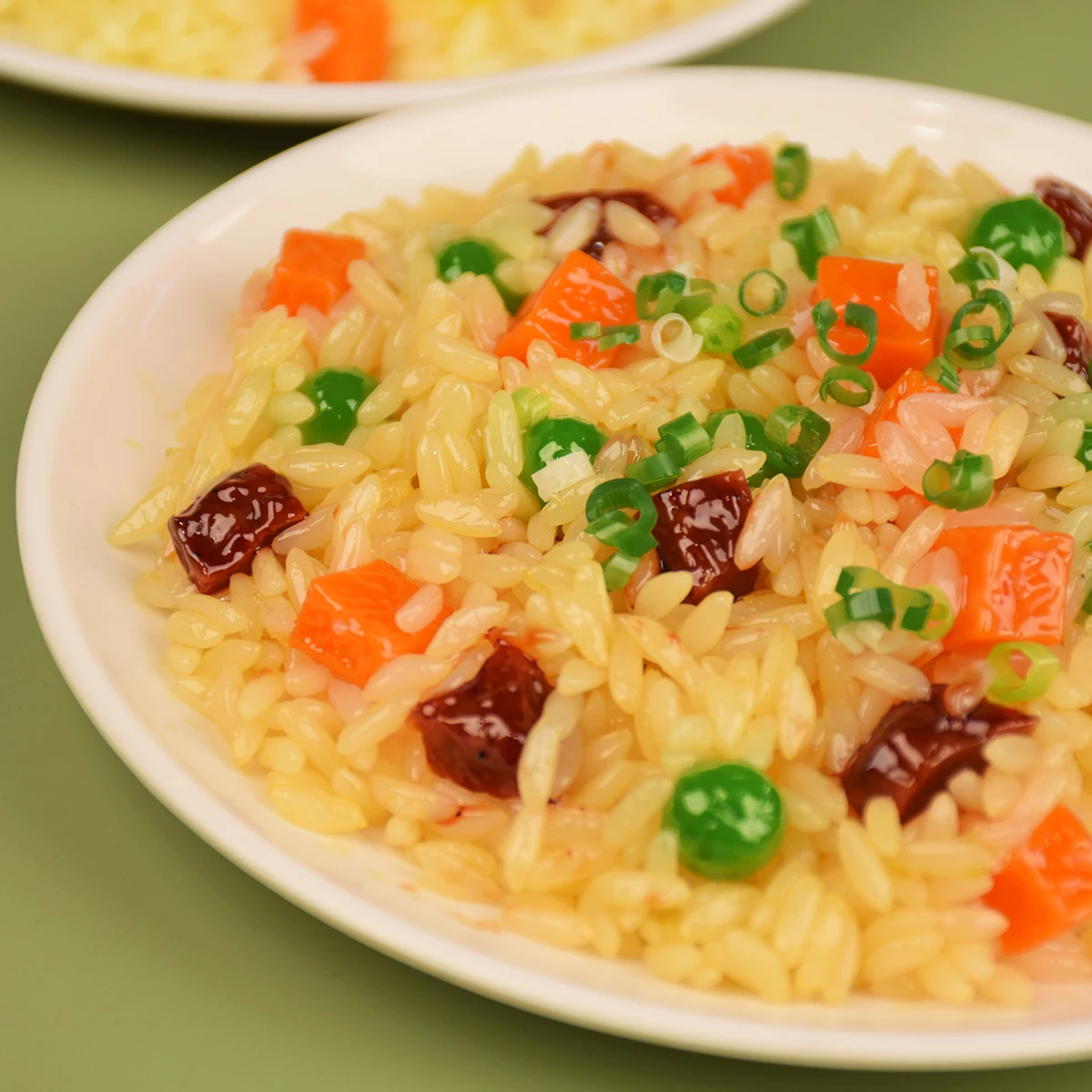 Imitation Fried Rice for Party Display, Fake seafood Fried Rice, Chinese beef Model, 1 Plate, 6 in