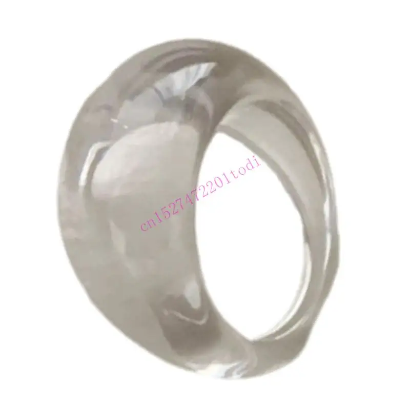 M76B MODERN RESIN RINE Smooth surfaces bijoux Gift plusieurs nuances conception élégante légère