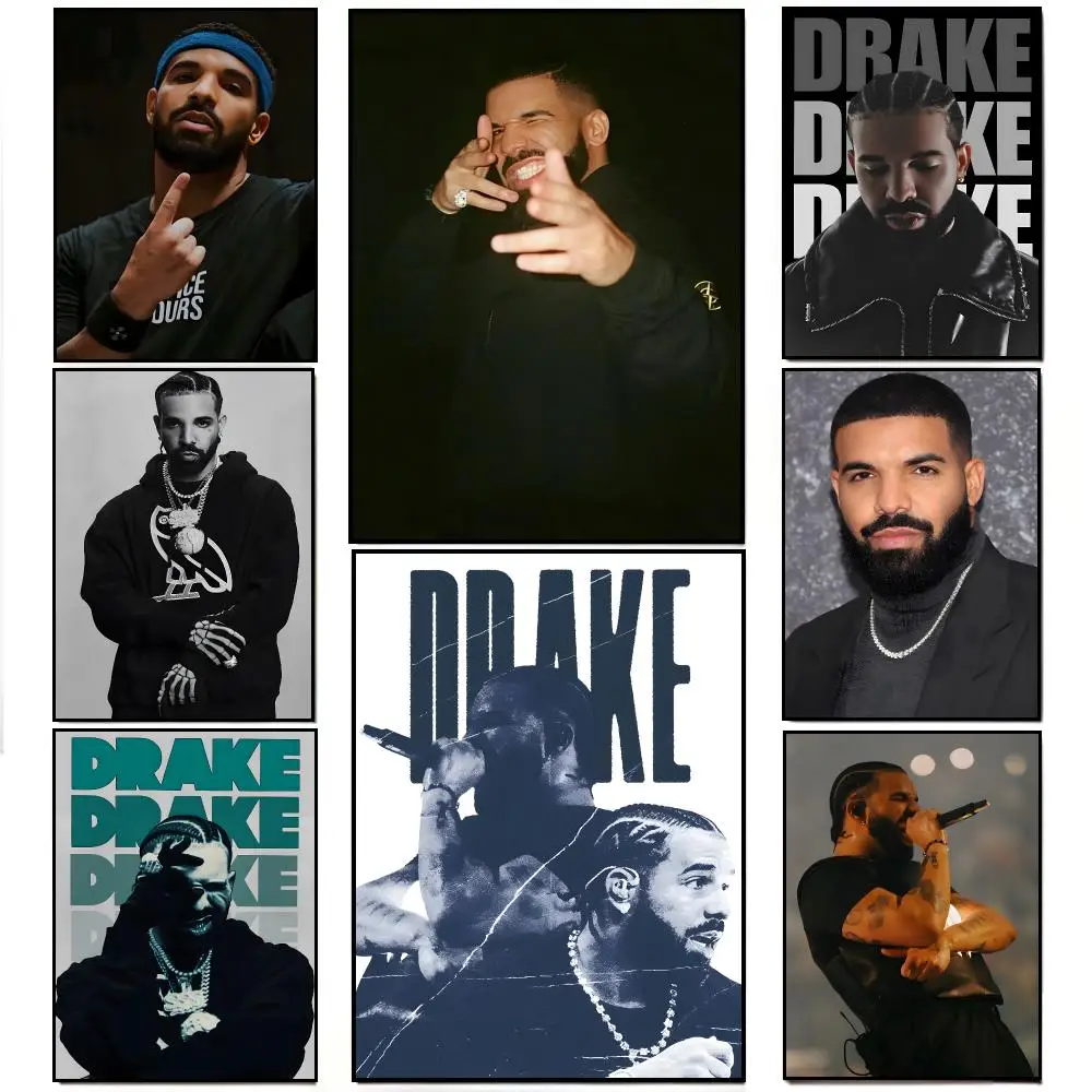 Rap Icon D-Drake Poster Frameless Wall Art Print, Peel-and-Stick Removable