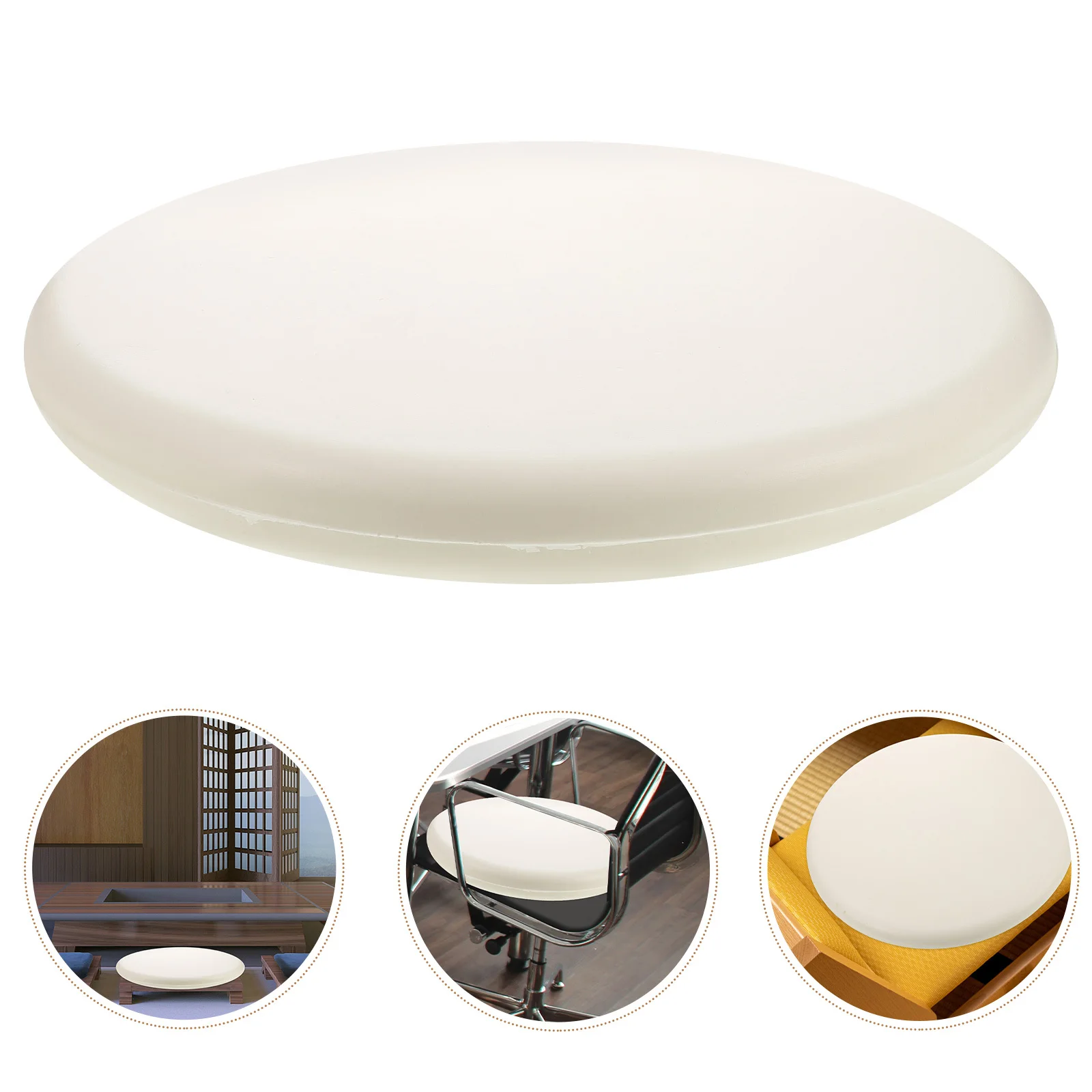 

Memory Foam Seat Cushion Round Thick Support for Back Pain Relief Chair Cushions Indoor Desk Chair Dining Stool Use White