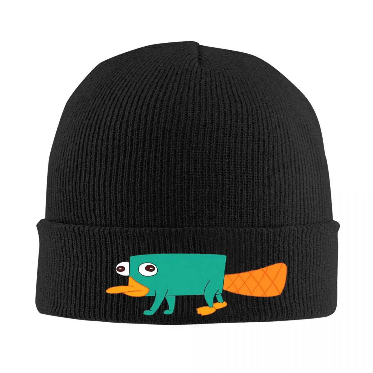 Perry The Platypus Warm Knitted Cap Hip Hop Bonnet Hat Autumn Winter Outdoor Beanies Hats for Unisex Adult