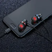 Type C Earphone Wired In-ear Headphone With Mic Wire Control Bass Headset Earbuds For Oneplus Xiaomi Huawei Samsung Galaxy