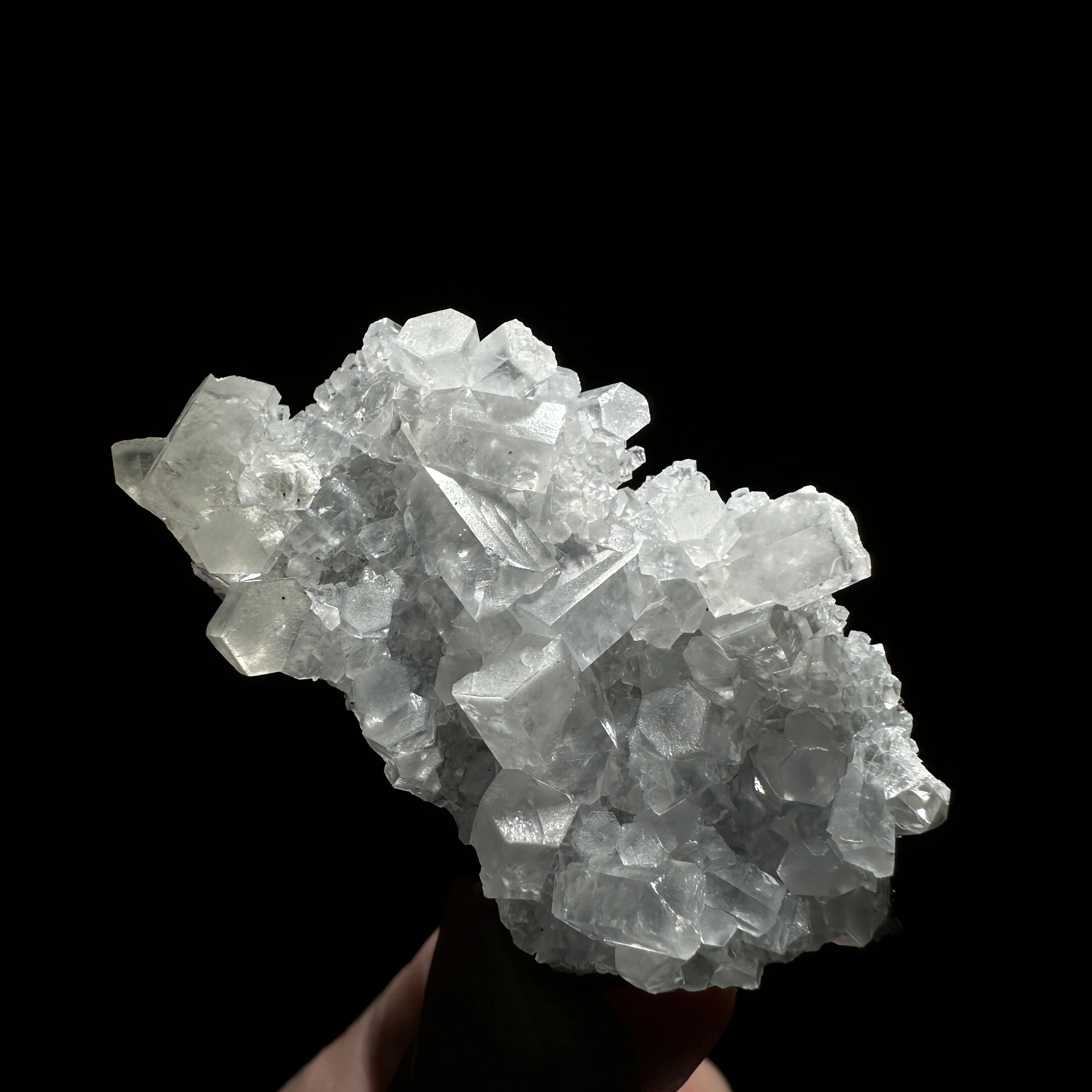 

Natural Raw Columnar Calcite Crystal Cluster, High Transparent Healing Stone, Fluorescent Mineral Specimen for Home Decor Collec