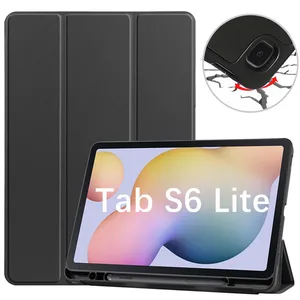 Untuk Samsung Galaxy Tab S6 Lite 10.4 Penutup Dudukan untuk Casing Samsung Tab S6 Lite 2024 2022 2020 SM-P610 P620 P619 Dana Tempat Pensil 10 casing tablet 10.4 penjualan terbaik - №