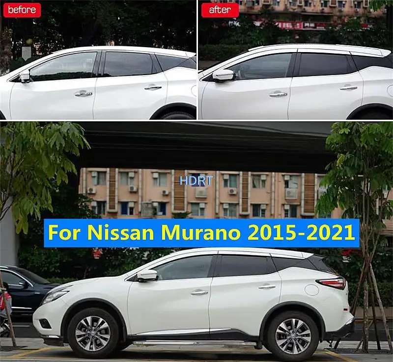 

Window Visor Guard For Nissan Murano 2015-2021 Car Styling Vent Cover Awnings Shelters Protection ABS Chrome Sun Rain Deflector