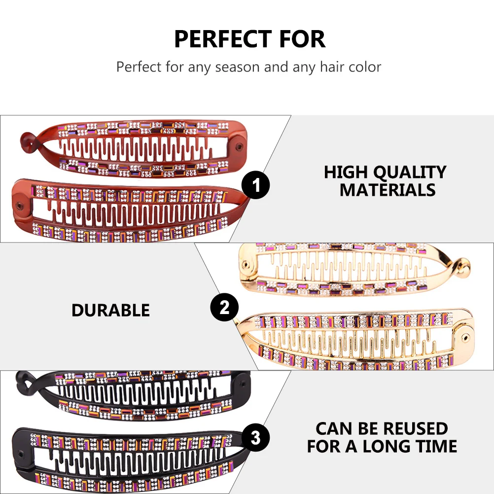 

6Pcs Elegant Fish Inspired Hair Clips Plastic Reusable Non-Slip Hairpins for Updo Ponytail Holder Women Hair Styling Accessories