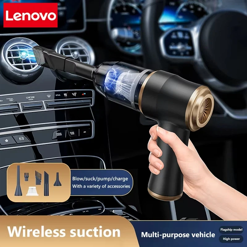 

Lenovo Wireless Car Vacuum Cleaner for Cleaning Bedroom Carpets Portable High Power Function Home Appliance Cleaning Machine